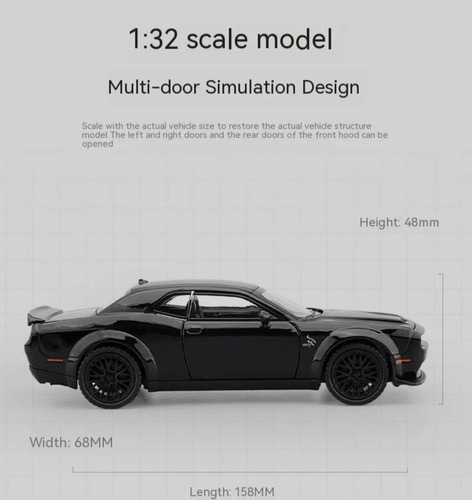 Dodge Challenger Hellcat De Coleccion Con Luces Y Sonidos