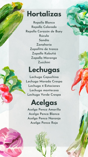 Imagen 5 de 8 de Semillas Huerta Y Aromáticas - A Elección - De Estación