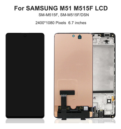 A Pantalla Lcd Amoled Con Marco Para Samsung Galaxy M51 M515