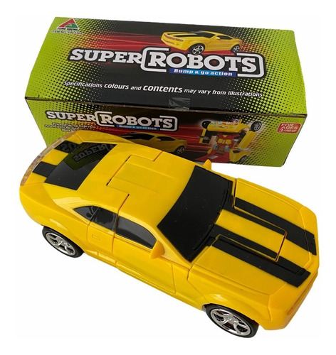 Carrinho Camaro Amarelo Que Bate E Volta, Possui Luz E Som