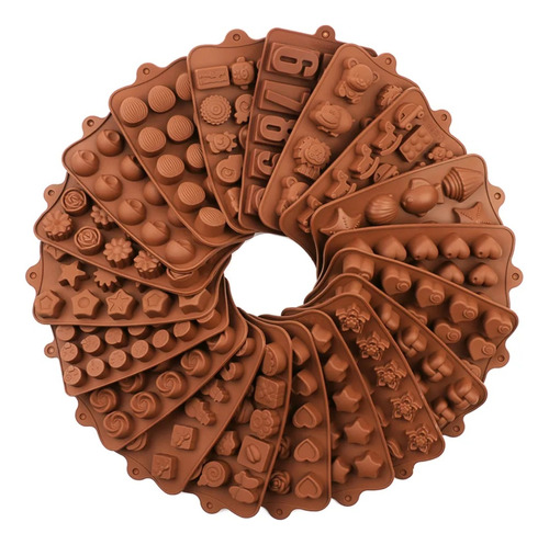 6x Molde Silicona Para Repostería Hielo Gomitas Chocolate