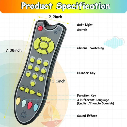 Control Remoto De Juguete Musical Didáctico Para Bebés
