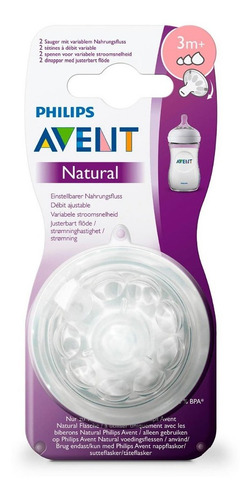 Tetina Natural Philips Avent Scf045/27 3m+ Flujo Variable