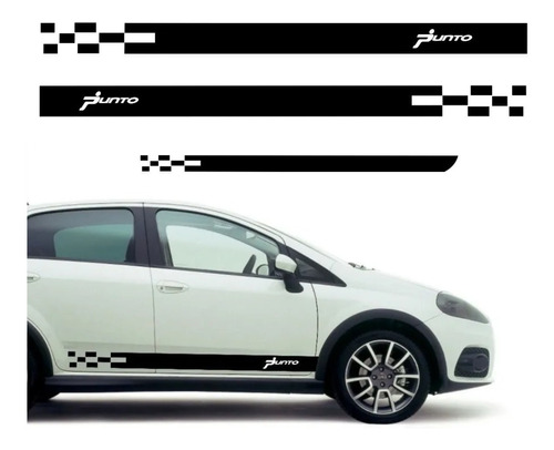 Adesivo Fiat Punto Faixa Lateral E Traseira Sport Kit Imp311
