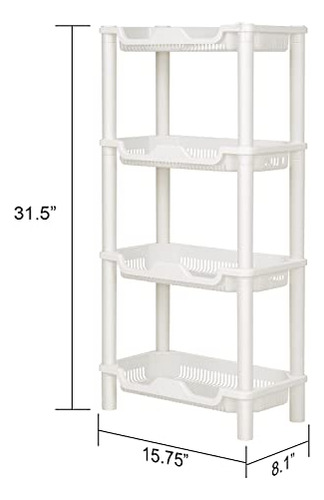 Elyken 4 Tier Shower Caddy Organizer Shelf Standing, 15.8 X