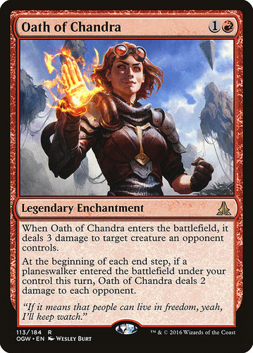 Carta Magic Oath Of Chandra Oath Of The Gatewatch Mtg