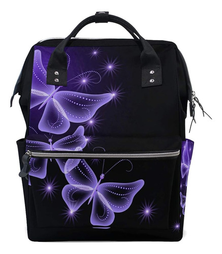 Bolsas De Pañales Purple Butterfly Art Fashion Mummy Backpac