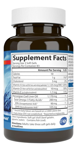 Carlson Labs Aceite Hígado Bacalao 250 Minisoftgels Sfn