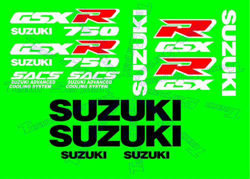 Kit De Stickers Calcomanias Para Suzuki Gsx-r 750 Año 91 Gsx