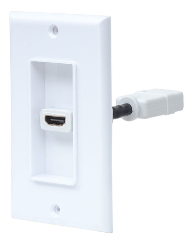 Conector Video Manhattan 771719 Cople Hdmi Para Pared Blanco