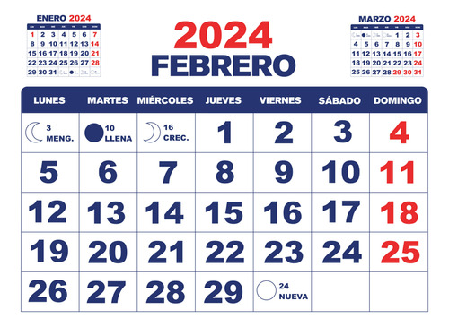 Calendario 2024 - 3 Diseños Plantilla Para Imprimir