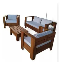 Comprar Juego Jardín Exterior Sillones De Madera Maciza Jardín Patio