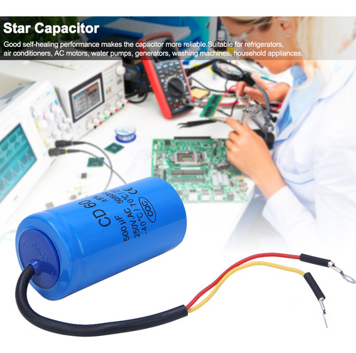 Condensador Start Cd60 250vac 500uf -40°c 70°c 21 Explosión