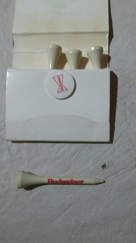 Imagen 3 de 4 de Budweiser. Lote De 4 Tee Para Golf (soporte). Único!