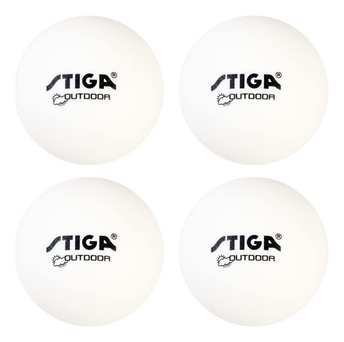 Stiga Paquete De 4 Bolas De Ping Pong Para Exteriores, Minim