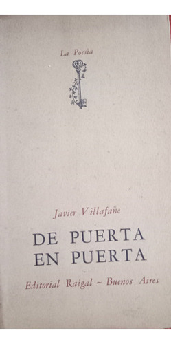 Libro Usado De Puerta En Puerta Javier Villafañe Raigal 