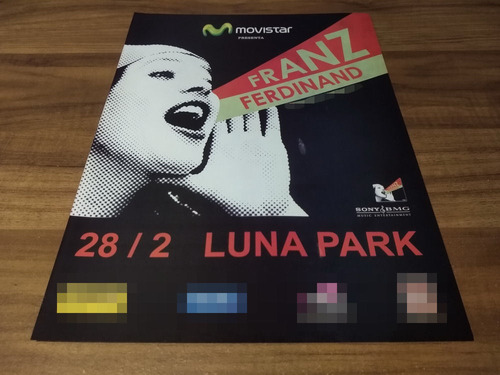 (pd760) Publicidad Franz Ferdinand Luna Park * 2006