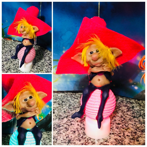 Duendes Gnomos Irlandeses Con Luz Intermitente A Pilas 25cm