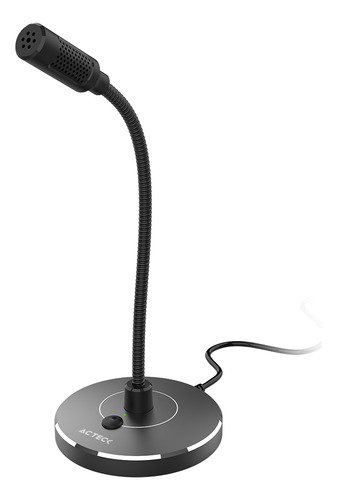 Micrófono Para Computo Devo Style Mc450 Alámbrico Cardioide Color Negro