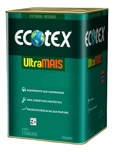 Tinta Latex Acrilica Standard Cores Antimofo Sem Cheiro 18l 