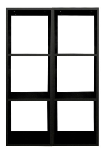 Cubos Estantería Librero Organizador Multiusos 2 Niveles Color Negro Mate