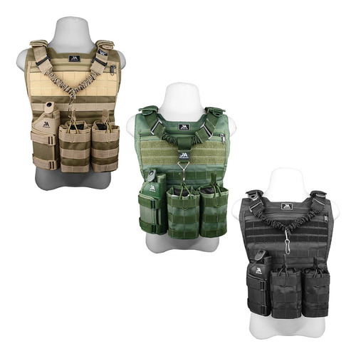 Colete Modular Tático Ja3 Com 5 Acessórios Ja Rio Militar