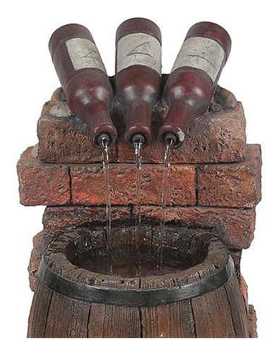 Imagen 9 de 10 de Botella De Resina Y Estatuilla De Barril Jardín Fuente De