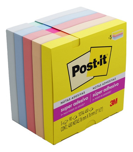 Post-it Alegria 76mm X 76mm 5 Blocos