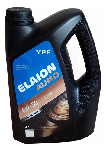 Aceite Elaion F50 E 5w-30 Ypf 100% Sintético Bidón 4 Ltrs.