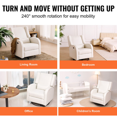 Sofa Individual Reclinable Sillon Giratorio Maternidad