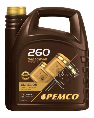 Aceite Para Motor Semi Sintetico Pemco Sae 10w40 4lt-mimbral