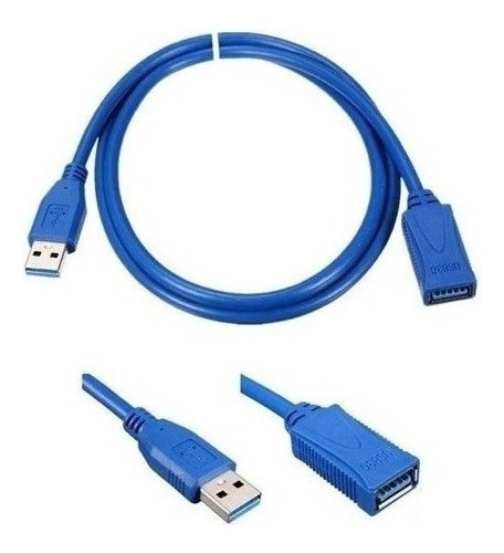 Cable Alargador Usb Macho A Hembra 1.5m Usb 3.0 En Bolsita