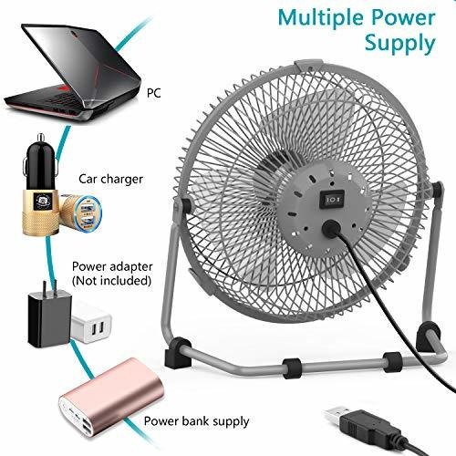Ventilador Escritorio Usb 9 Silencioso Alimentado 2 Mesa