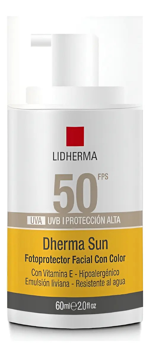Lidherma Protector Solar Facial Con Color 50fps Liviano