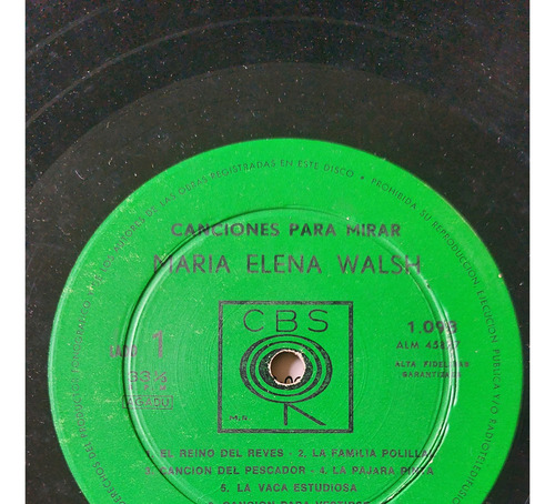 Vinilo Maria Elena Walsh Canciones Para Mirar (Usado)