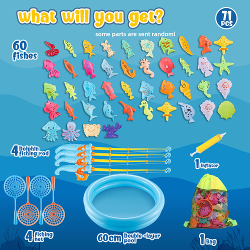 Juguetes Magnéticos Para Juegos De Pesca, Baño Y Piscina, 71