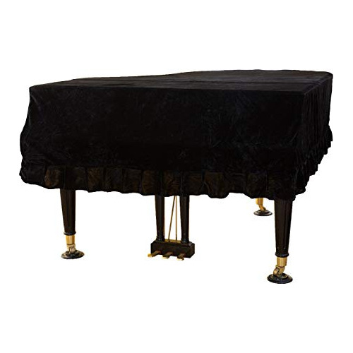 Esyuel Pleuche Grand Piano Cover Bordered Dust Protective Co