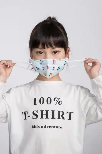 Imagem 3 de 3 de Kit 10 Máscaras Kn95 Infantil Proteção Criança Pff2 Estampa