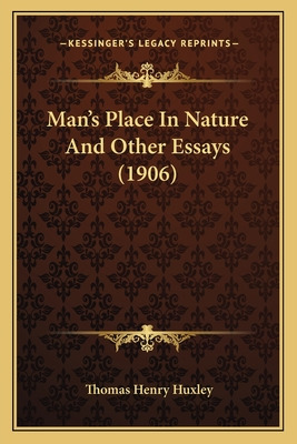 Libro Man's Place In Nature And Other Essays (1906) - Hux...