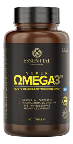 Super Omega 3 Tg Essential Nutrition 180 Cápsulas