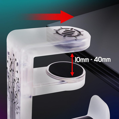 Soporte Para Auricular Giratorio Clip Ajustable Transparente