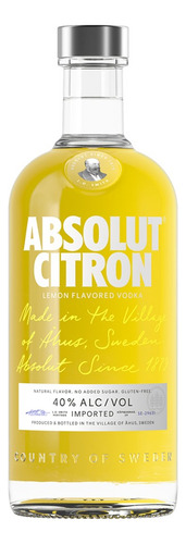 Absolut Citron vodka destilada saborizada limão 750ml