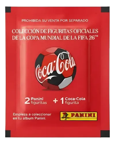 Pack 20 Sobres De Figuritas Coca Cola Panini Mundial 2026 | Envío gratis