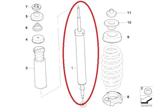 Amortecedor Traseiro Bmw 120i 2005 A 2011 Original