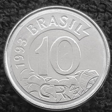 Moeda 10 Cruzeiros Reais 1993 - Tamanduá