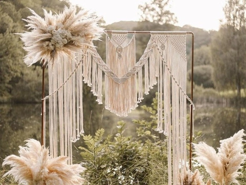 Arco De Boda Tejido Macramé Decoración Fiesta Vintage Matrim