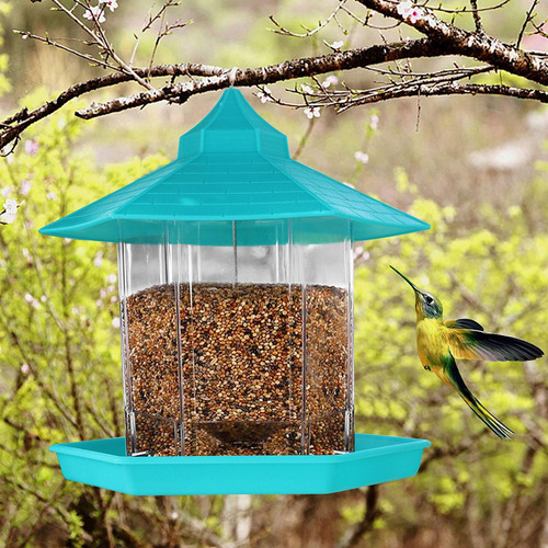 Comedero Para Pájaros Colgante Con Estación De