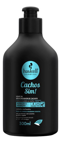 Kit Haskell Cachos Sim Shampoo, Condicionador Leave-in 300ml