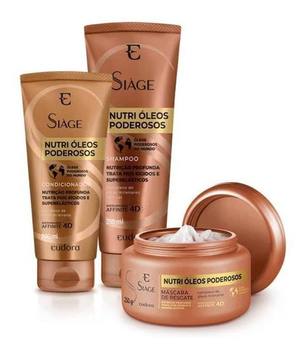 Siàge Nutri Óleos Poderosos Shampoo + Condicionador +máscara