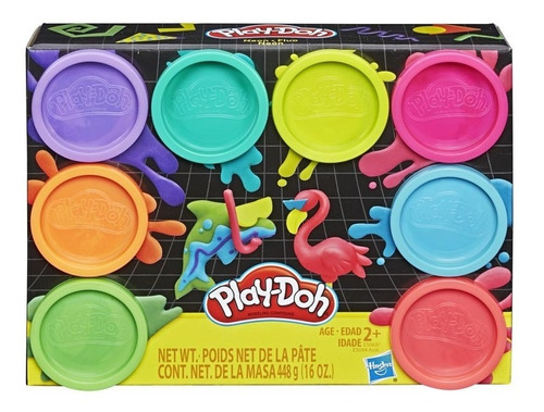 Pacote Playdot X 8 Latas Hasbro Color Surtidos